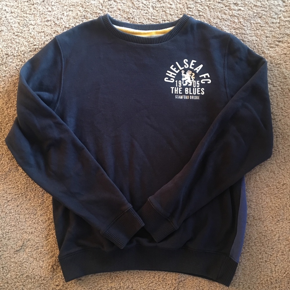 Chelsea FC Soccer Crew Sweatshirt - Dark Navy & Blue